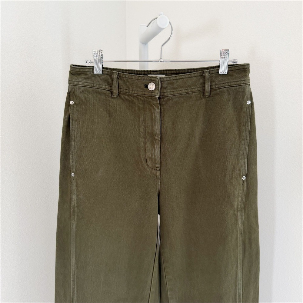 Wilfred Free Aritzia Barrel Jeans Size 6 Green Denim High Rise - Picture 2 of 6